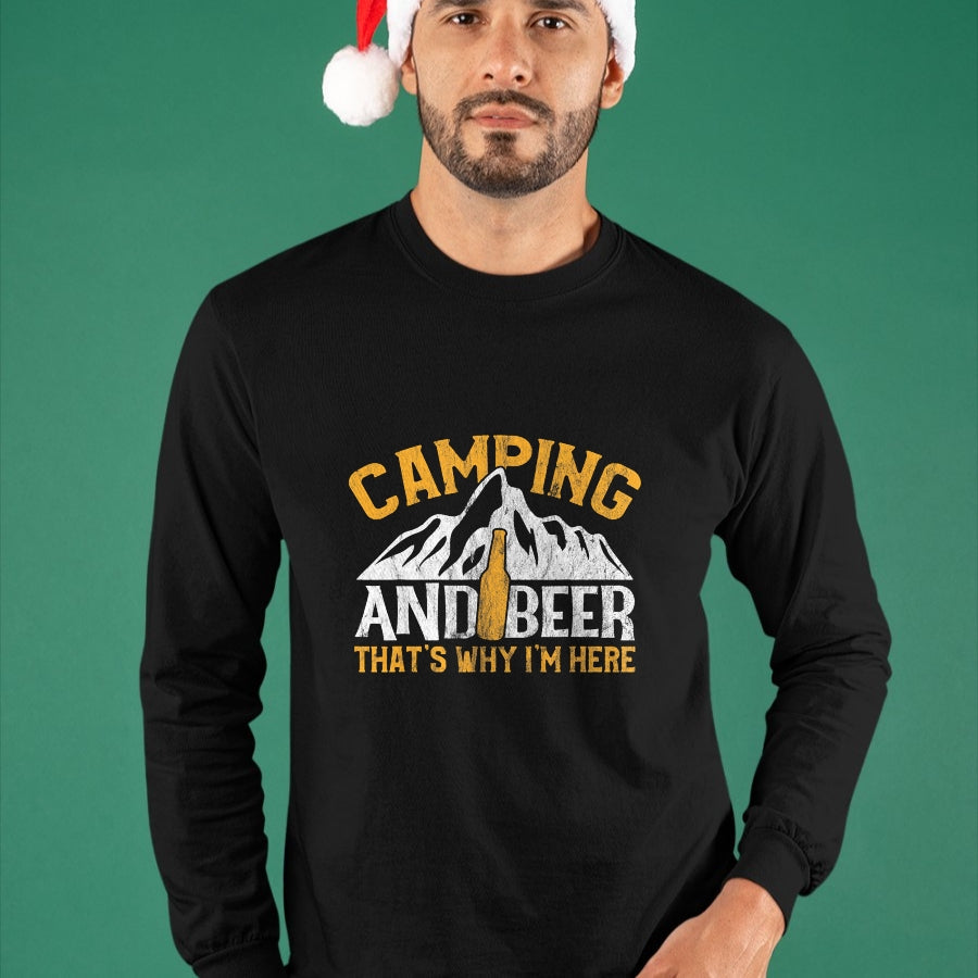 Funny Camping Shirt, Gift For Camping Lover Unisex T-Shirt/Hoodie/Sweatshirt HLT00 - Camping and Drinking Shirt Camping and Beer Why I_m Here Tee T-Shirt