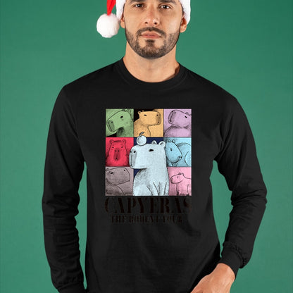 Cute Capybara Shirt, Funny Capybara Unisex T-Shirt/Hoodie/Sweatshirt HLT00 - Capyeras Funny Cute Capybara Color Concert Tour Cute Animals T-Shirt