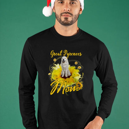 Dog Love Shirt, Dog Lover Gift T-Shirt/Hoodie/Sweatshirt HLT00 - Sunflower Great Pyrenees Mom Dog Lover Mother_s T-Shirt