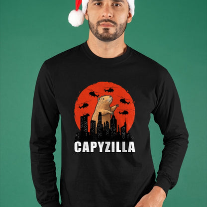 Cute Capybara Shirt, Funny Capybara Unisex T-Shirt/Hoodie/Sweatshirt HLT00 - Capybara Shirt Funny Capybara Rodent Capyzilla Funny T-Shirt