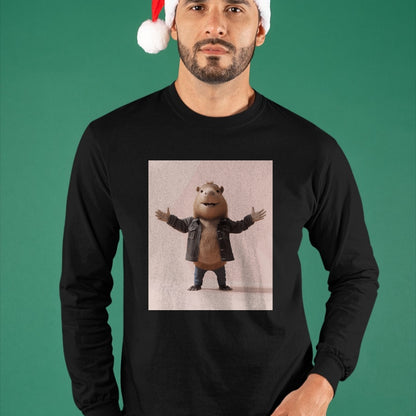 Cute Capybara Shirt, Funny Capybara Unisex T-Shirt/Hoodie/Sweatshirt HLT00 - Funny Graphic Capybara Long Sleeve T-Shirt (14)