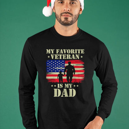 Proud Veteran Shirt, Funny Veteran UnisexT-Shirt/Hoodie/Sweatshirt HLT00 - Father Veterans Day My Favorite Veteran is My Dad Proud Kids T-Shirt