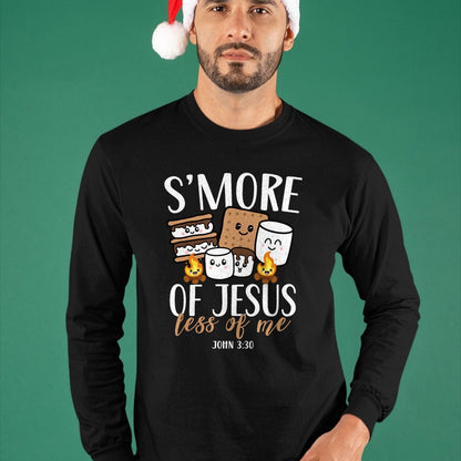Funny Camping Shirt, Gift For Camping Lover Unisex T-Shirt/Hoodie/Sweatshirt HLT00 - Smore of Jesus Less of Me Christian Camper Camping Lover T-Shirt