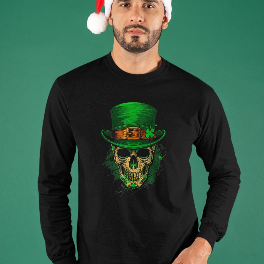 Patrick Day Shirts for Family, Funny Patrick Day shirts, st patrick's day Unisex T-Shirt/Hoodie/Sweatshirt HLT00 - Skull St Patrick Day of the Dead Lucky Shamrock T-Shirt