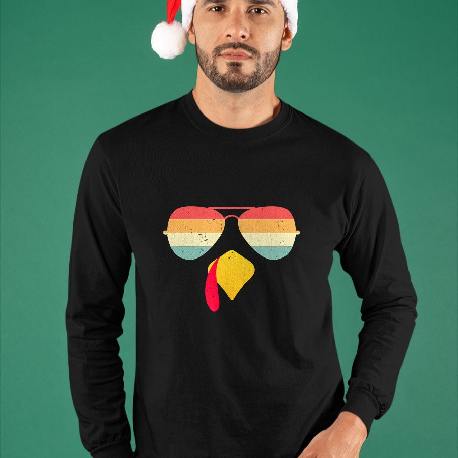 Best Thanksgiving Family Shirt , Funny Thanksgiving UnisexT-Shirt/Hoodie/Sweatshirt HLT00 - Cool Turkey Face with Sunglasses Funny Thanksgiving for Boys T-Shirt