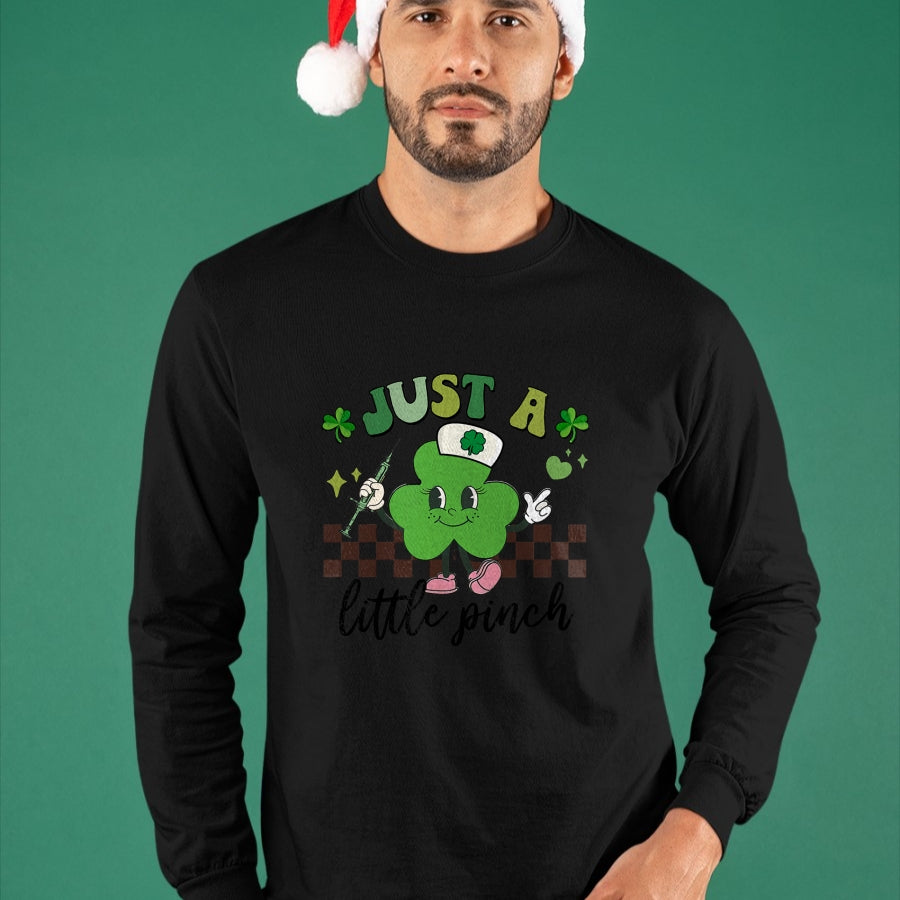Patrick Day Shirts for Family, Funny Patrick Day shirts, st patrick's day Unisex T-Shirt/Hoodie/Sweatshirt HLT00 - Nurse St Patrick Day Just A Little Pinch RN L&D Phlebotomist T-Shirt