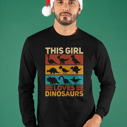 Best Dinosaur Lover Shirt, Funny Dinosaur UnisexT-Shirt/Hoodie/Sweatshirt HLT00 - This Girl Loves Dinosaurs Vintage Dinosaur Outfit Dinosaur T-Shirt