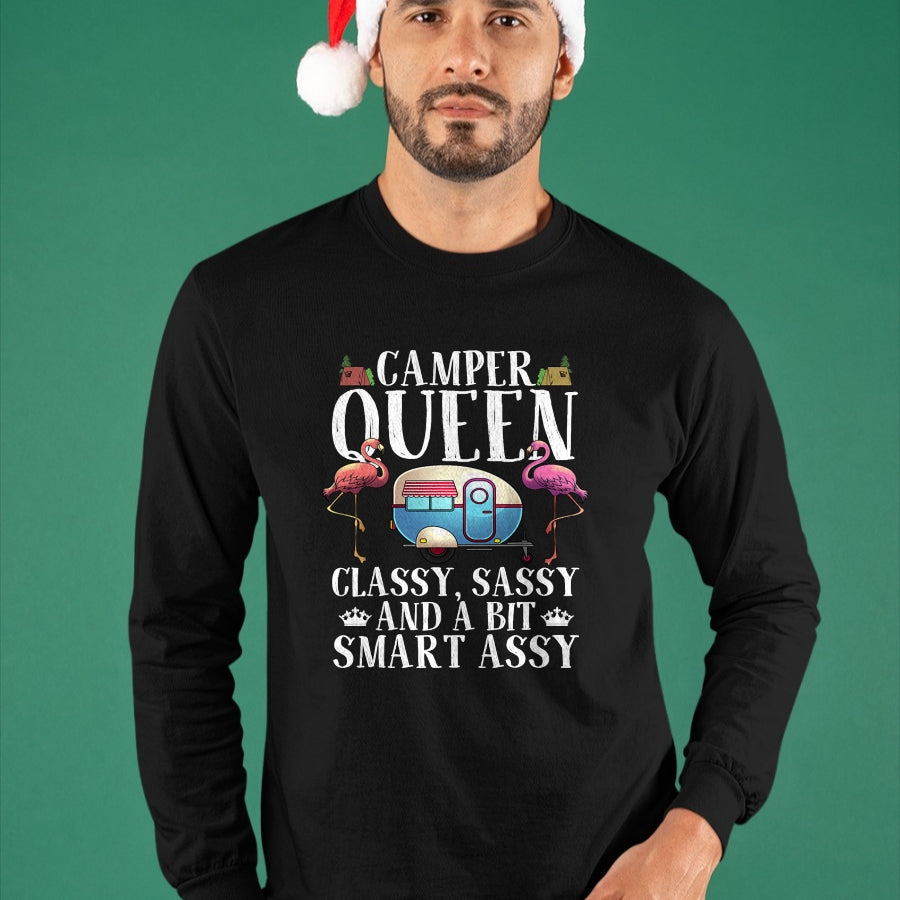 Funny Camping Shirt, Gift For Camping Lover Unisex T-Shirt/Hoodie/Sweatshirt HLT00 - Funny Camper Queen Sassy Gift for Women RV Camping Lovers T-Shirt