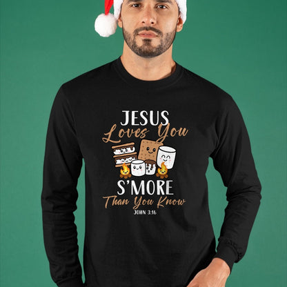 Funny Camping Shirt, Gift For Camping Lover Unisex T-Shirt/Hoodie/Sweatshirt HLT00 - Jesus Loves You S_More Christian Church Camper Camping Lover T-Shirt
