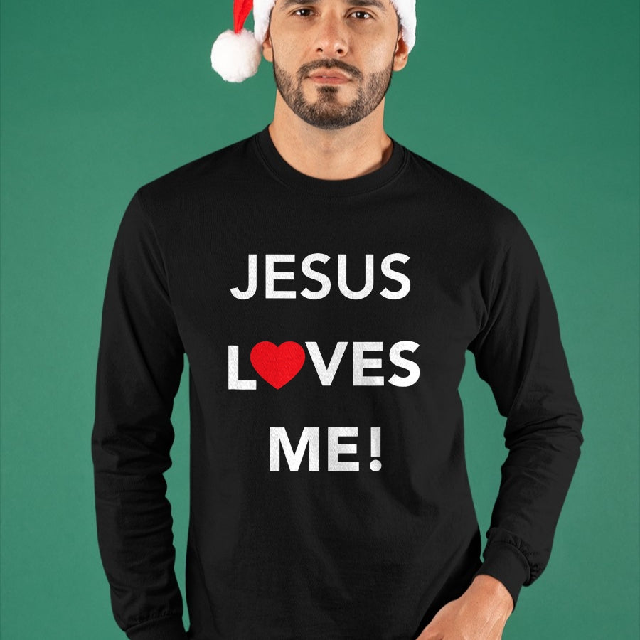 Christian Tee, Christian Faith Unisex T-Shirt/Hoodie/Sweatshirt HLT00 - Christian Jesus Loves Me T-Shirt T-Shirt
