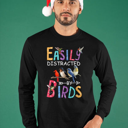 Best Thanksgiving Family Shirt , Funny Thanksgiving UnisexT-Shirt/Hoodie/Sweatshirt HLT00 - Easily Distracted by Birds Funny Bird T-Shirt Small
