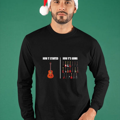 Guitar Lover Shirt, Funny Guitar UnisexT-Shirt/Hoodie/Sweatshirt HLT00 - How It Started How It’s Going Music Musician Funny Guitar T-Shirt