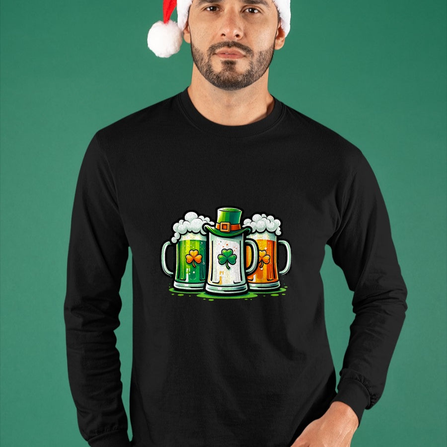 Patrick Day Shirts for Family, Funny Patrick Day shirts, st patrick's day Unisex T-Shirt/Hoodie/Sweatshirt HLT00 - St. Patrick Day Irish Ireland Flag Green Beer Lover T-Shirt