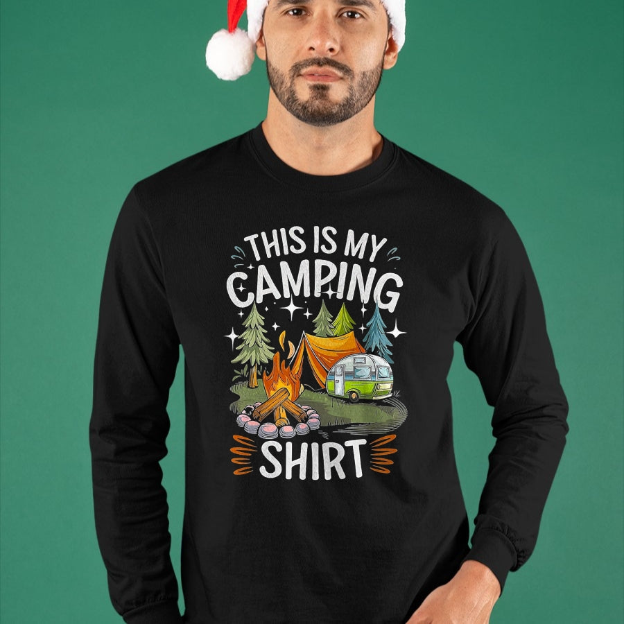 Funny Camping Shirt, Gift For Camping Lover Unisex T-Shirt/Hoodie/Sweatshirt HLT00 - Funny This is My Camping Shirt for Camper Camping Men Women T-Shirt, Men, Black, 3X-Large