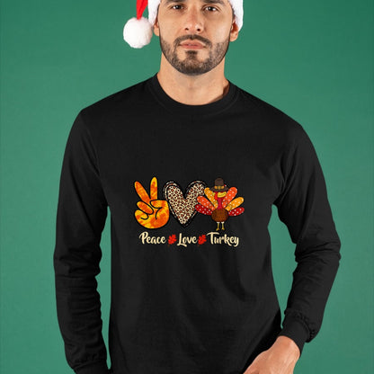 Best Thanksgiving Family Shirt , Funny Thanksgiving UnisexT-Shirt/Hoodie/Sweatshirt HLT00 - Peace Love Turkey Little Pilgrim Thanksgiving Womens Girls T-Shirt
