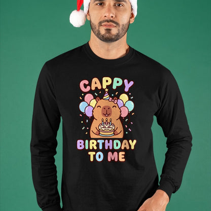 Cute Capybara Shirt, Funny Capybara UnisexT-Shirt/Hoodie/Sweatshirt HLT00 - Capybara Birthday to Me Cappy Birthday T-Shirt