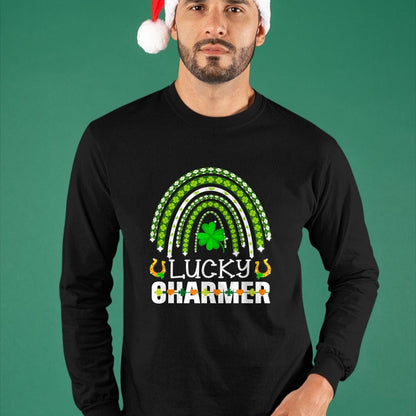 Patrick Day Shirts for Family, Funny Patrick Day shirts, st patrick's day Unisex T-Shirt/Hoodie/Sweatshirt HLT00 - Lucky Charmer Funny St Patrick Day  Rainbow Shamrock T-Shirt