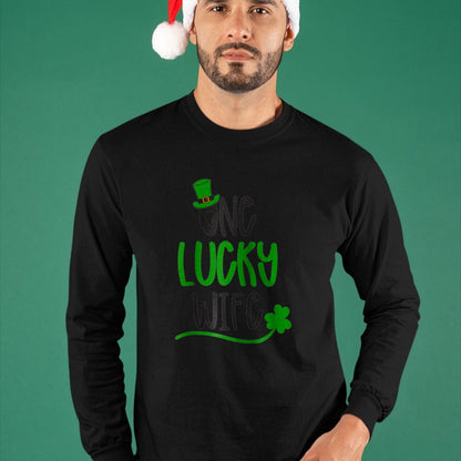 Best Wife Shirt, Wife and Husband Unisex T-Shirt/Hoodie/Sweatshirt HLT00 - Gift for wife T shirt, lucky wife   One Lucky Wife Irish St Patricks Day Womens Girls Funny Gift Rag
