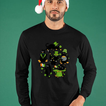 Patrick Day Shirts for Family, Funny Patrick Day shirts, st patrick's day Unisex T-Shirt/Hoodie/Sweatshirt HLT00 - Shamrock Irish Black Cat Saint Patrick Day T-Shirt