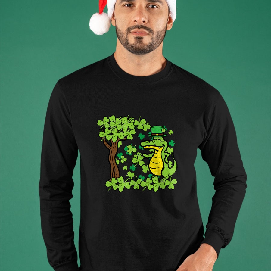 Patrick Day Shirts for Family, Funny Patrick Day shirts, st patrick's day Unisex T-Shirt/Hoodie/Sweatshirt HLT00 - St Patrick Day Alligator Shamrock Saint Pattys Men Women Kid T-Shirt