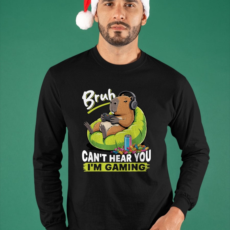 Cute Capybara Shirt, Funny Capybara Unisex T-Shirt/Hoodie/Sweatshirt HLT00 - Capybara Gamer Gaming T-Shirt