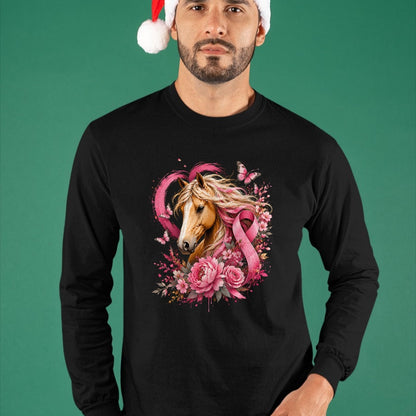 Best Horse Lover Shirt , Funny Horse UnisexT-Shirt/Hoodie/Sweatshirt HLT00 - Breast Cancer Awareness Horse Pink Ribbon Butterfly Survivor T-Shirt