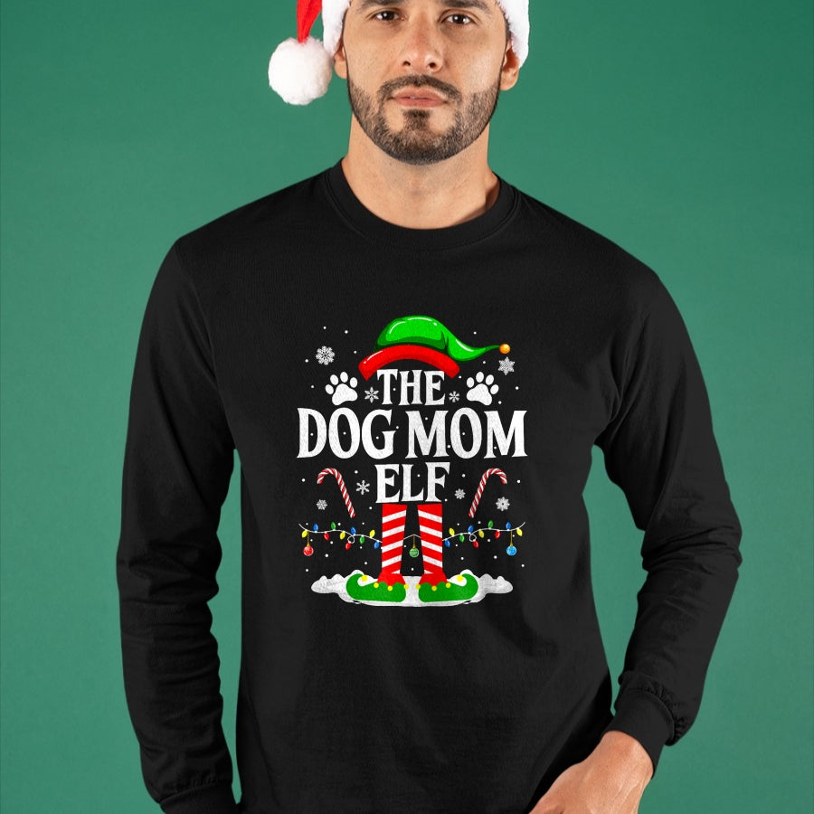 Dog Love Shirt, Dog Lover Gift T-Shirt/Hoodie/Sweatshirt HLT00 - The Dog Mom Elf Xmas Funny Dogs lover Christmas Dog Mom T-Shirt