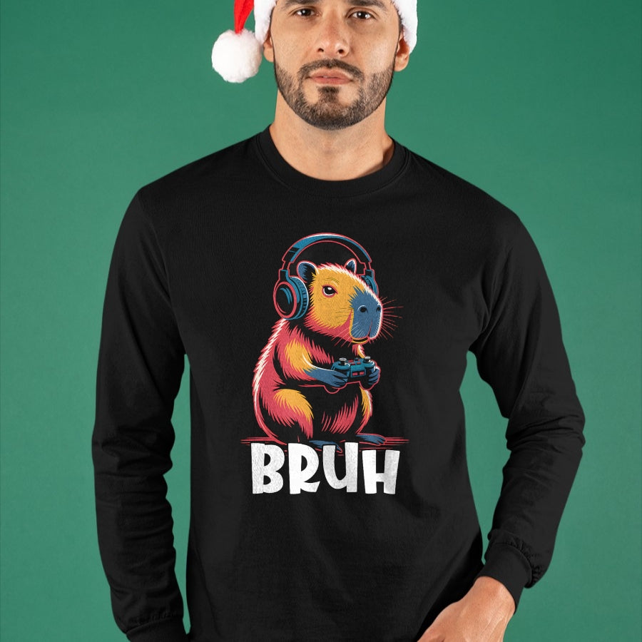 Cute Capybara Shirt, Funny Capybara UnisexT-Shirt/Hoodie/Sweatshirt HLT00 - Bruh Video Games Boys Capybara T-Shirt