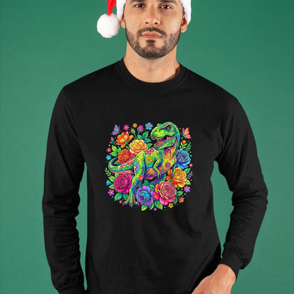 Best Dinosaur Lover Shirt, Funny Dinosaur UnisexT-Shirt/Hoodie/Sweatshirt HLT00 - Colorful Floral T Rex Dinosaur T-Shirt