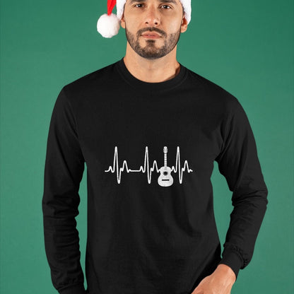 Guitar Lover Shirt, Funny Guitar UnisexT-Shirt/Hoodie/Sweatshirt HLT00 - Acoustic Guitar Heartbeat Shirt - Guitar Musician T-Shirt