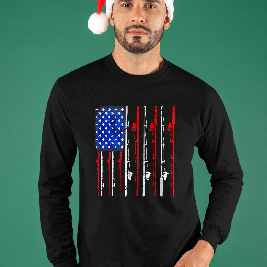 Funny Fishing Shirt, Gift For Fishing Lover Unisex T-Shirt/Hoodie/Sweatshirt HLT00 - Fishing Shirt American Flag Shirt Fishing T-Shirt