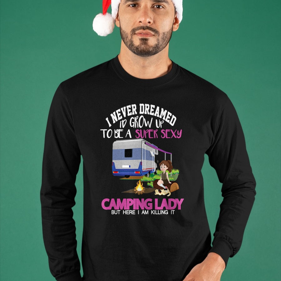 Funny Camping Shirt, Gift For Camping Lover Unisex T-Shirt/Hoodie/Sweatshirt HLT00 - Funny Saying Outdoor Camping Lady Adventure Holiday Women T-Shirt