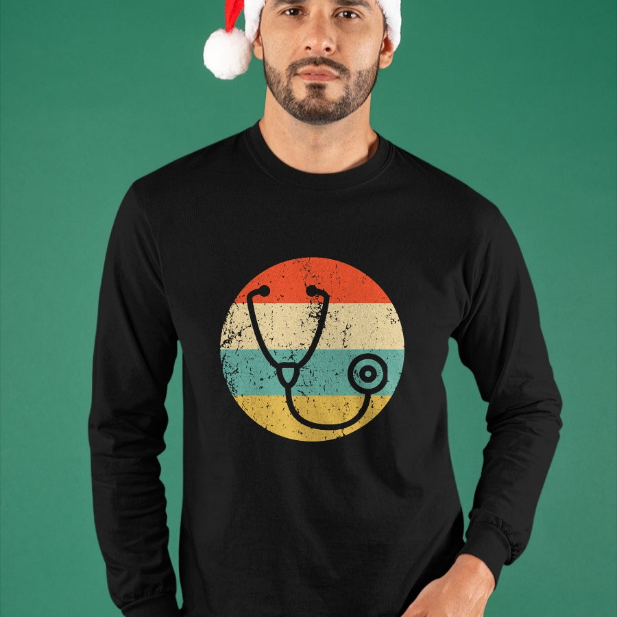Best Doctor Shirt, Funny Doctor UnisexT-Shirt/Hoodie/Sweatshirt HLT00 - Doctor Nurse Vintage Retro Stethoscope T-Shirt