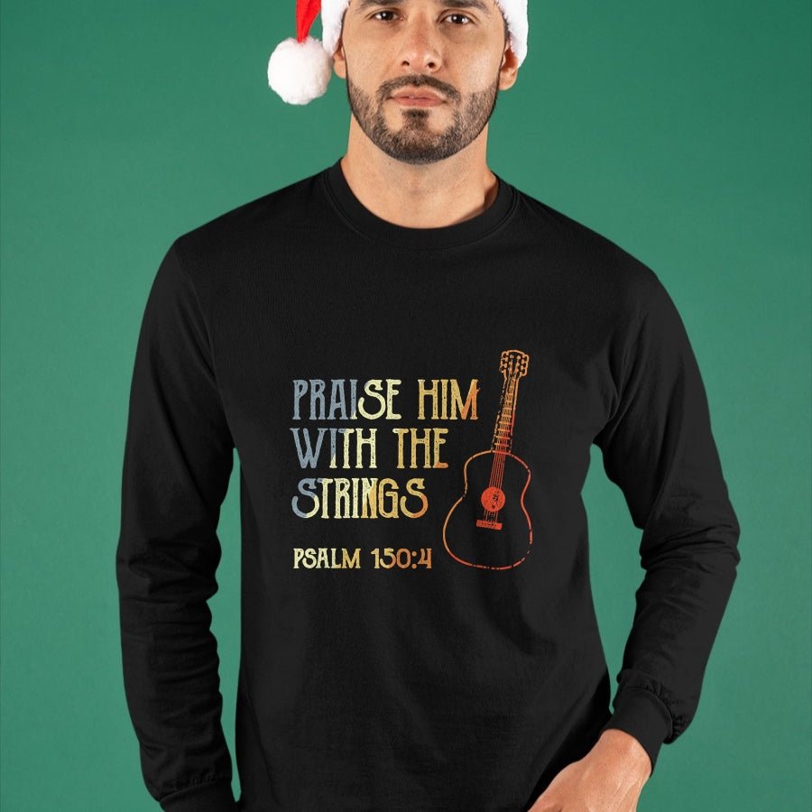 Christian Tee, Christian Faith Unisex T-Shirt/Hoodie/Sweatshirt HLT00 - Guitarist Christian Music Guitar Player Bible Verse T-Shirt