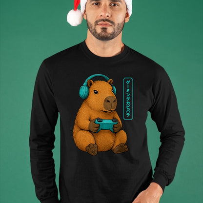 Cute Capybara Shirt, Funny Capybara Unisex T-Shirt/Hoodie/Sweatshirt HLT00 - Capybara Funny Anime Gamer Animal Video Gaming T-Shirt