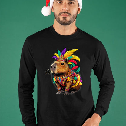 Cute Capybara Shirt, Funny Capybara Unisex T-Shirt/Hoodie/Sweatshirt HLT00 - Funny Capybara Carnival Dress Brazil Heritage Latina T-Shirt