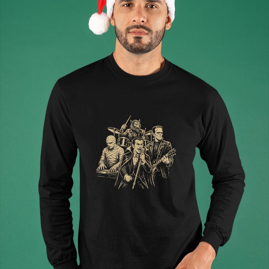 Guitar Lover Shirt, Funny Guitar UnisexT-Shirt/Hoodie/Sweatshirt HLT00 - Dracula Guitar Vampire Mummy Werewolf T-Shirt