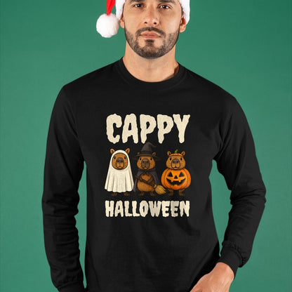 Cute Capybara Shirt, Funny Capybara UnisexT-Shirt/Hoodie/Sweatshirt HLT00 - Cappy Halloween Funny Capybara Ghost Witch Pumpkin Spooky T-Shirt