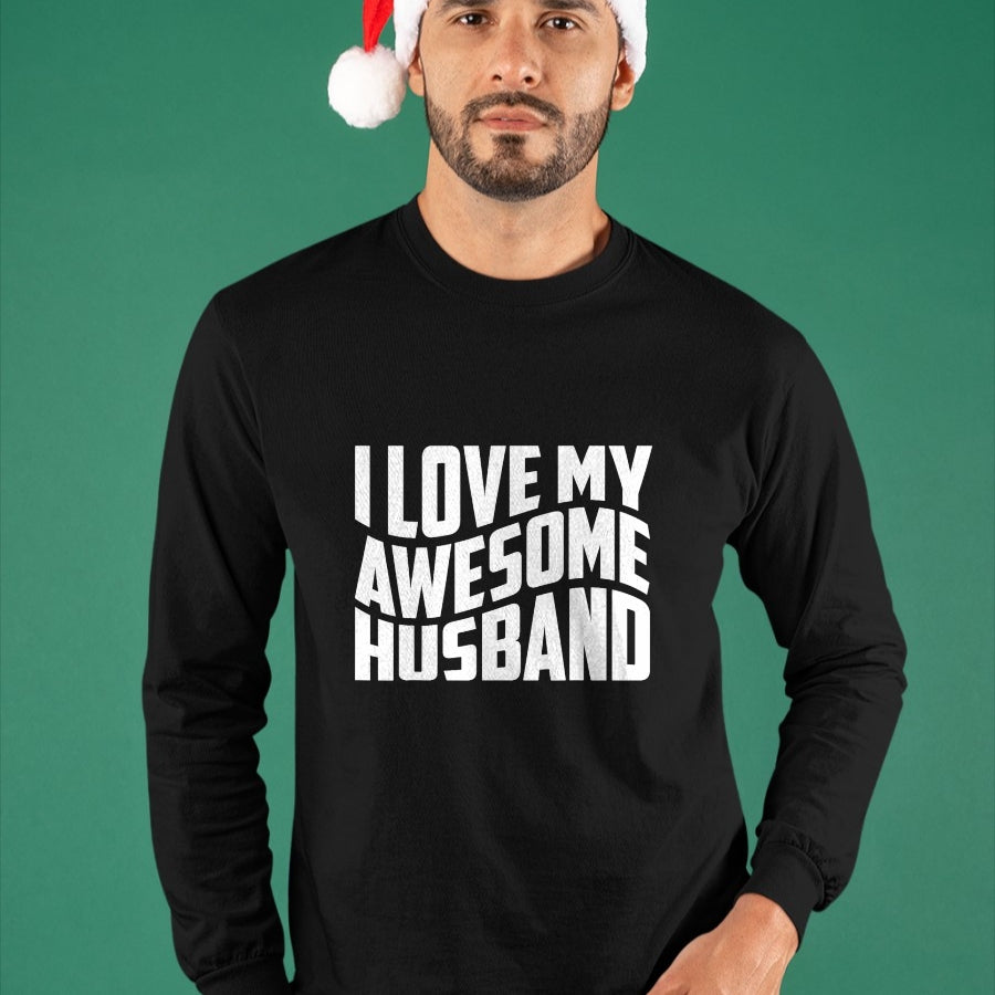 Best Wife Shirt, Wife and Husband Unisex T-Shirt/Hoodie/Sweatshirt HLT00 - I Love My Awesome Husband T-Shirt (2)