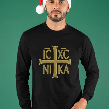 Christian Tee, Christian Faith Unisex T-Shirt/Hoodie/Sweatshirt HLT00 - ICXC NIKA Christogram Cross Orthodox Christian Discreet T-Shirt