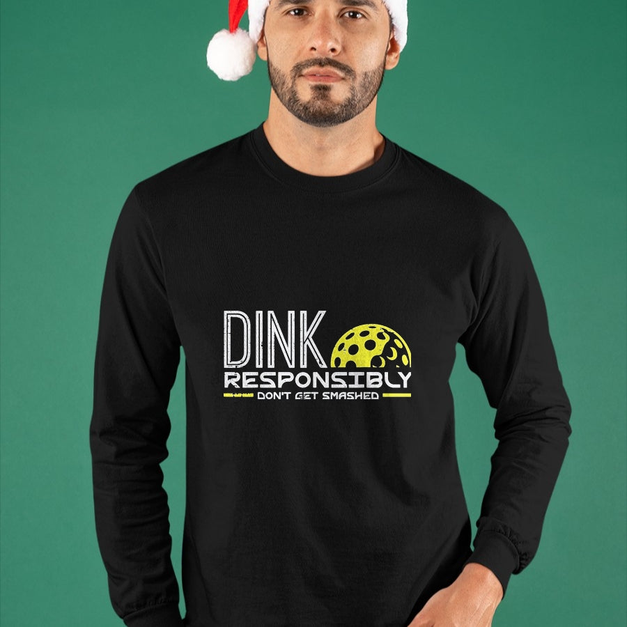 Funny Pickleball Shirt, Pickleball Lover Unisex T-Shirt/Hoodie/Sweatshirt HLT00 - Pickleball Dink Responsibly Funny Pickle Ball Men Women Kids T-Shirt