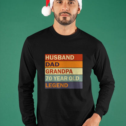 Gift for Dad Shirt, Funny Dad Unisex T-Shirt/Hoodie/Sweatshirt HLT00 – Vintage 70th Birthday Saying For 70 Year Old Dad And Grandpa T-Shirt