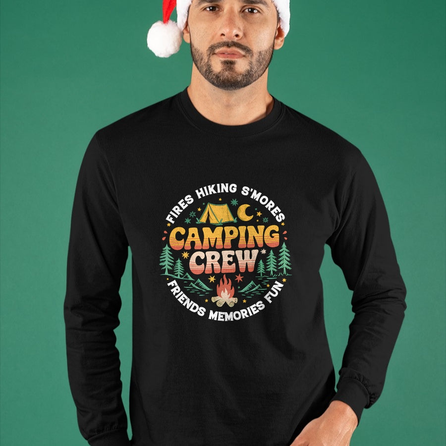 Funny Camping Shirt, Gift For Camping Lover Unisex T-Shirt/Hoodie/Sweatshirt HLT00 - Camping Crew Family Matching Group Friends Men Women Kid T-Shirt