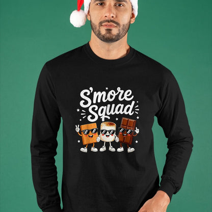 Funny Camping Shirt, Gift For Camping Lover Unisex T-Shirt/Hoodie/Sweatshirt HLT00 - Smore Squad Camping Campfire Chocolate S_Mores Kids T-Shirt, Youth, Brown, X-Small