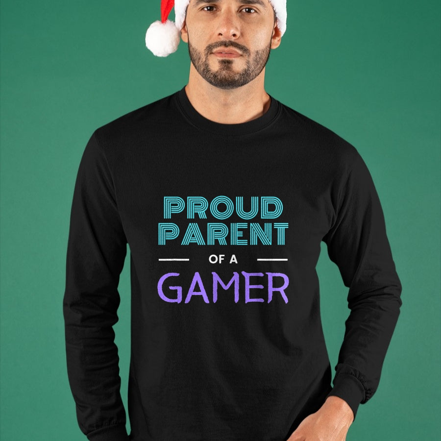 Gift for Dad Shirt, Funny Dad Unisex T-Shirt/Hoodie/Sweatshirt HLT00 – Proud Parent Of A Gamer - Fathers Day Mothers Day Gamer Kid T-Shirt