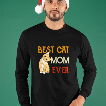 Cat Love Shirt, Funny Cat Lover Gift UnisexT-Shirt/Hoodie/Sweatshirt HLT00 - Vintage cat Best cat mom Ever Meow with My cat Funny Kitty T-Shirt (1)