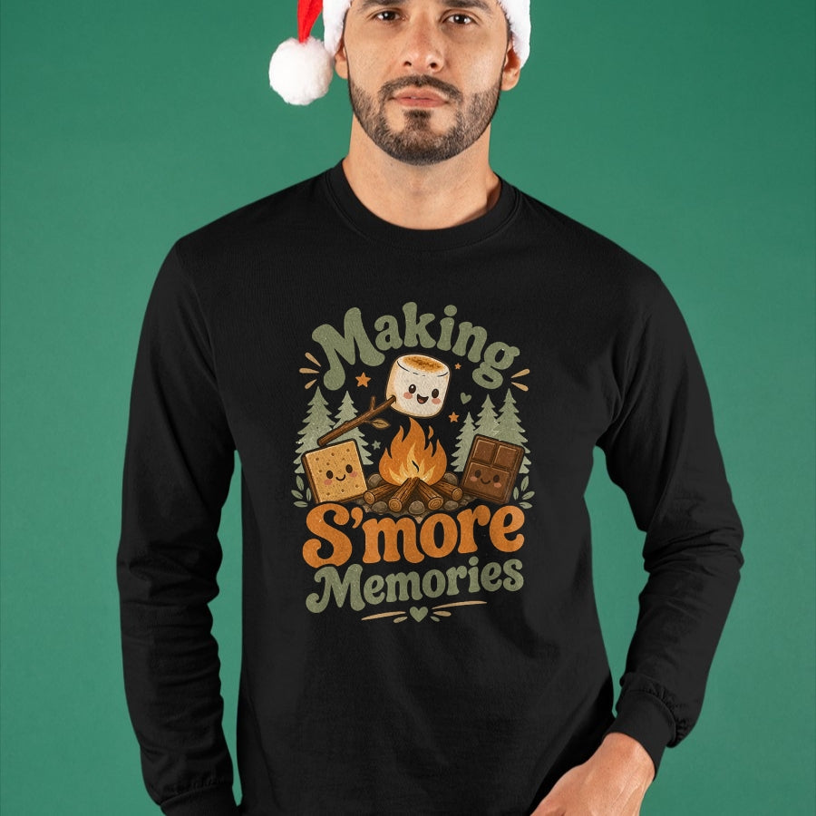 Funny Camping Shirt, Gift For Camping Lover Unisex T-Shirt/Hoodie/Sweatshirt HLT00 - Making Smores Campfire Cute Camping Family Adventure T-Shirt