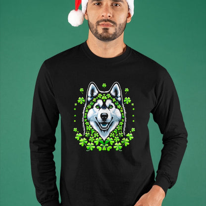 Patrick Day Shirts for Family, Funny Patrick Day shirts, st patrick's day Unisex T-Shirt/Hoodie/Sweatshirt HLT00 - Husky Irish Shamrock Clover St Patrick Day Dog Lover T-Shirt