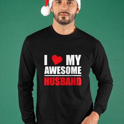 Best Wife Shirt, Wife and Husband Unisex T-Shirt/Hoodie/Sweatshirt HLT00 - I Love My Awesome Husband Romantic Gift for Wife or Husband T-Shirt