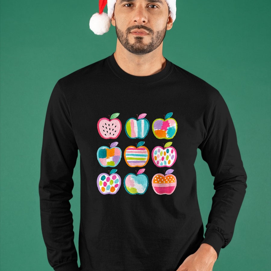 Best Student Shirt, Funny Back To School UnisexT-Shirt/Hoodie/Sweatshirt HLT00 - Preppy Art Apples Back to School Teacher Student Cute Apple T-Shirt